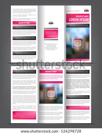 vector tri fold brochure template design stock vector royalty free