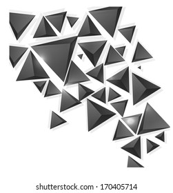 Vector triangle. Abstract background card and shadow