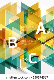 Vector triangle abstract background with options