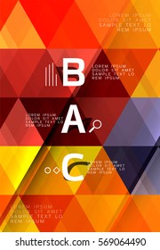Vector triangle abstract background with options