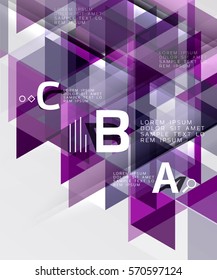 Vector triangle abstract background with options