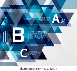 Vector triangle abstract background with options