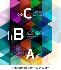 Vector triangle abstract background with options