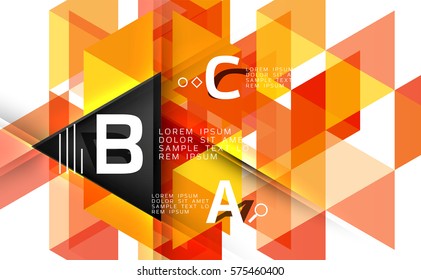 Vector triangle abstract background with options