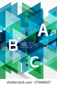 Vector triangle abstract background with options