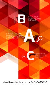 Plano de fundo abstrato de triângulo vetorial com opções