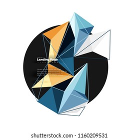 Vector triangle abstract background, polygonal geometric modern design