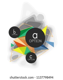 Vector triangle abstract background with wire triangular elements, low poly concept, minimal modern illustration