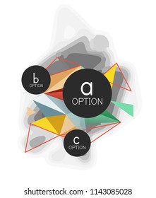 Vector triangle abstract background with wire triangular elements, low poly concept, minimal modern illustration