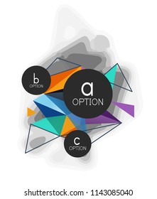 Vector triangle abstract background with wire triangular elements, low poly concept, minimal modern illustration