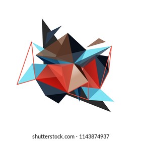 Vector triangle abstract background with wire triangular elements, low poly concept, minimal modern illustration