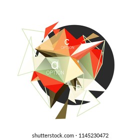 Vector triangle abstract background with wire triangular elements, low poly concept, minimal modern illustration