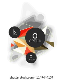 Vector triangle abstract background with wire triangular elements, low poly concept, minimal modern illustration