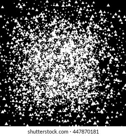 Vector triangle abstract halftone background.