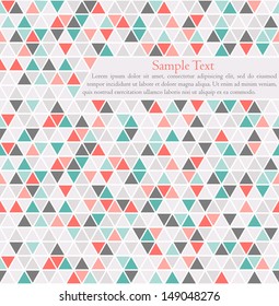 Vector triangle background card template with place for text