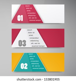 Vector triangle background. Color banner and infographics