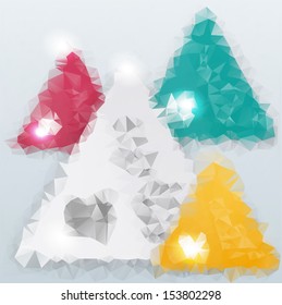 Vector triangle background. Color object and infographics