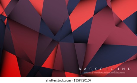 Vector triangle background with a combination of dark red. Geometric illustration style with gradients and transparency.