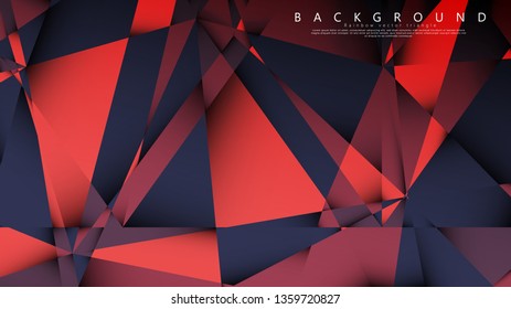 Vector triangle background with a combination of dark red. Geometric illustration style with gradients and transparency.