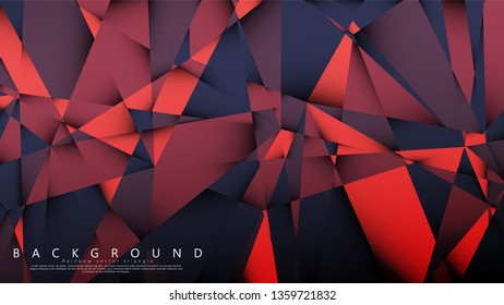 Vector triangle background with a combination of dark red. Geometric illustration style with gradients and transparency.