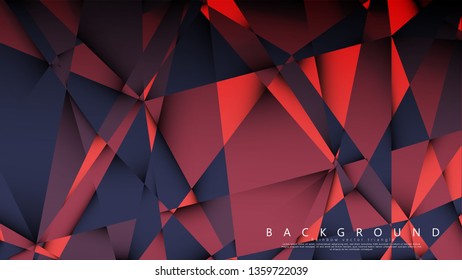 Vector triangle background with a combination of dark red. Geometric illustration style with gradients and transparency.