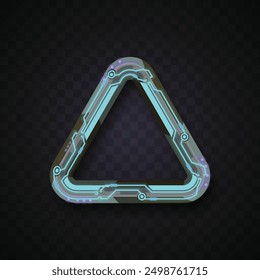 Vector de Anuncio triangular. Un simple Anuncio. Conjunto de Anuncio futurista.