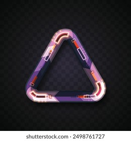Vector de Anuncio triangular. Un simple Anuncio. Conjunto de Anuncio futurista.