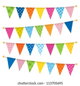 Vector triangle bunting flags