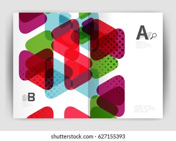 Vector triangle business annual report cover print template. Brochure template layout, abstract cover design annual report, magazine, flyer or booklet. Geometric background