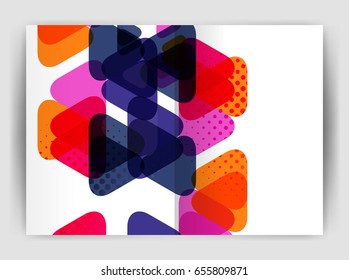 Der Geschäftsbericht des Geschäftsjahres des Vectordreiecks deckt Druckvorlagen ab. Broschüren Template Layout, abstrakter Cover Design Jahresbericht, Magazin, Flyer oder Broschüre. Geometrischer Hintergrund