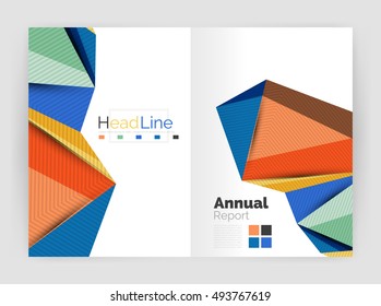 Vector triangle business brochure template