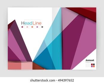 Vector triangle business brochure template
