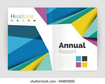 Vector triangle business brochure template