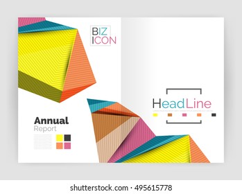 Vector triangle business brochure template