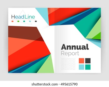 Vector triangle business brochure template