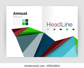Vector triangle business brochure template