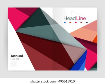 Vector triangle business brochure template