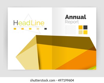 Vector triangle business brochure template