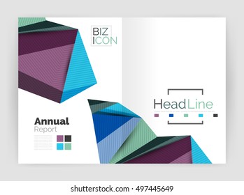 Vector triangle business brochure template