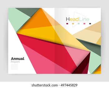 Vector triangle business brochure template