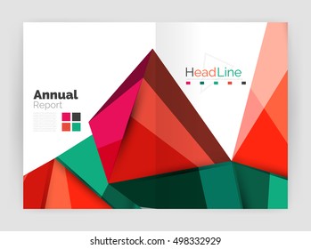 Vector triangle business brochure template