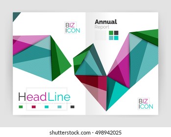 Vector triangle business brochure template