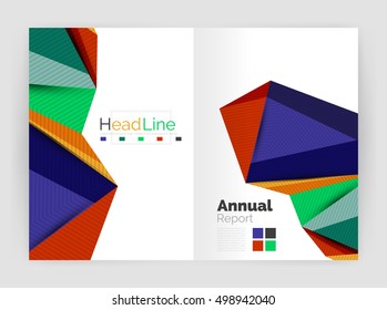 Vector triangle business brochure template