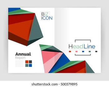 Vector triangle business brochure template