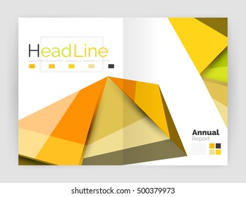 Vector triangle business brochure template