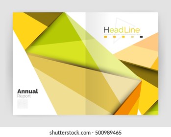 Vector triangle business brochure template