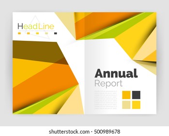 Vector triangle business brochure template
