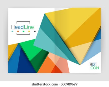 Vector triangle business brochure template