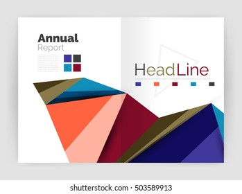 Vector triangle business brochure template