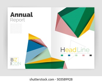 Vector triangle business brochure template